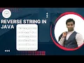 String Reversal in Java String StringBuilder with setCharAt length and charAt