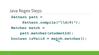 Basic Regular Expressions 7 - Java Pattern Matcher Classes