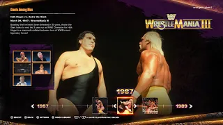 hulk hogan vs andre the giant wrestlemania iii 40 years of wrestlemania wwe 2k24 showcase mode