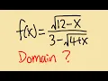 How to find the domain of a rational function with square roots