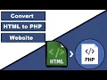 Convert HTML Template to PHP Website Create Personal Portfolio Website Core PHP in Hindi