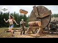 Download Lagu 25 Jaw-Dropping Firewood Processors in Action | Dangerous Homemade Wood Cutting Machines #15