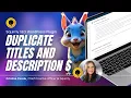 The EASY Way to Prevent Duplicate Titles Descriptions in WordPress Squirrly SEO Demo