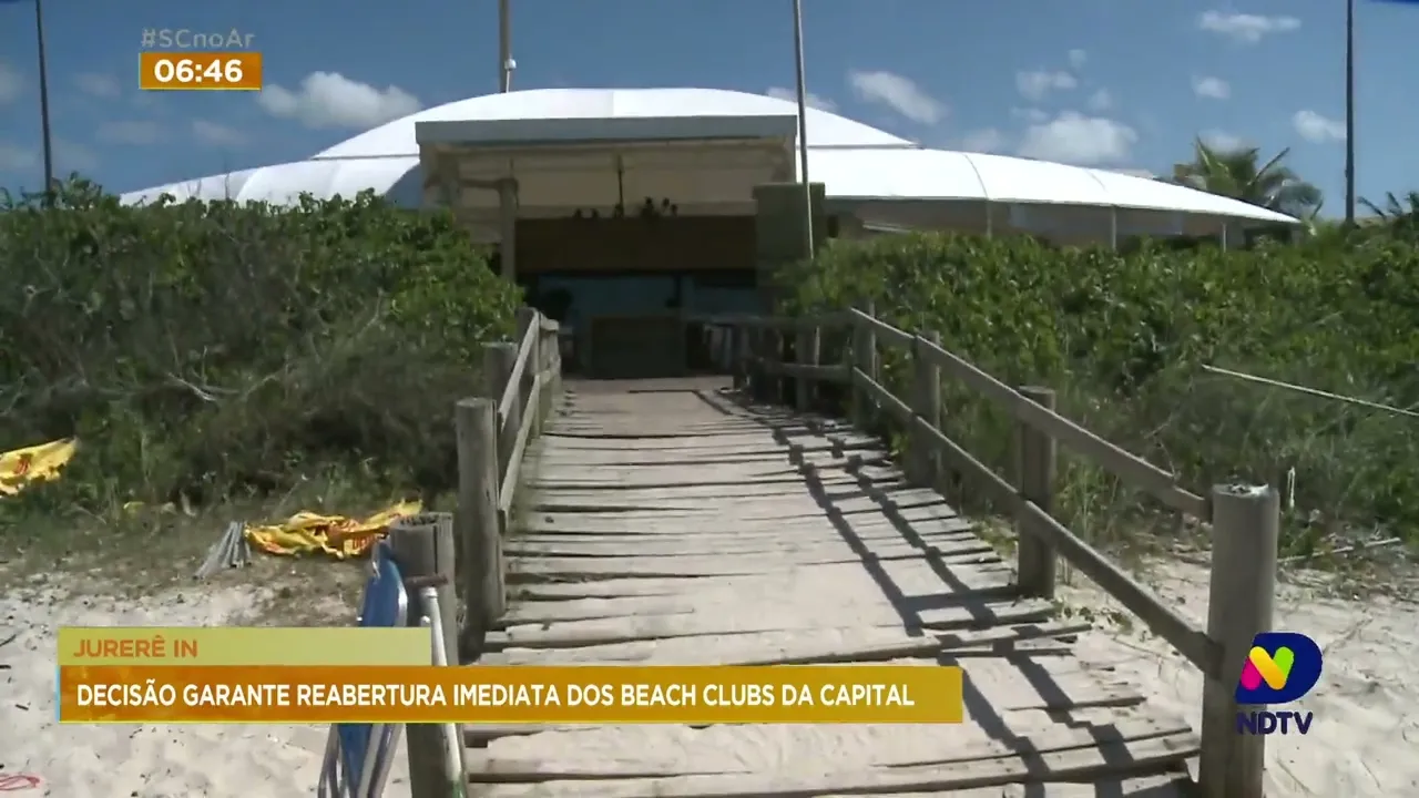 Decisão do TRF-4 determinar a reabertura imediata dos beach clubs em Florianópolis
