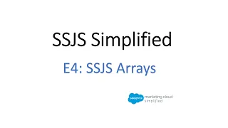 SSJS Simplified E4 Arrays in JS