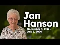 Jan Hanson Funeral Service