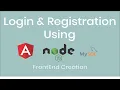 login authentication Using Angular Node js Express And SQL PART 2 Front-End