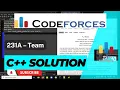 A C Solution to Codeforces 231A Team by CFNewbie