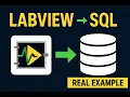 How to Connect LabVIEW with SQL Database Real Working Example