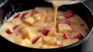 more apples than dough super creamy apple cake cake in 15 minutes 