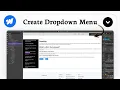 How to create dropdown menu in Webflow Menu Design