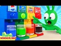 Download Lagu Pea Pea Color Drinks Rainbow Soda from LEGO Vending Machine! | Funny Cartoon for Kids