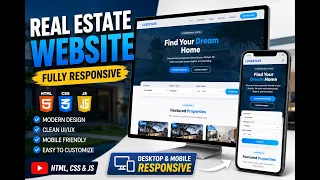 Real Estate Website Using HTML CSS JS Free Source Code