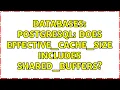 Databases Postgresql does effective - cache