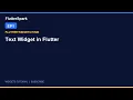 Text Widget in Flutter Flutter Tutorial for Beginners