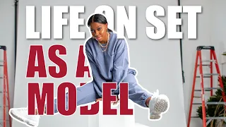 day in the life of a model on set