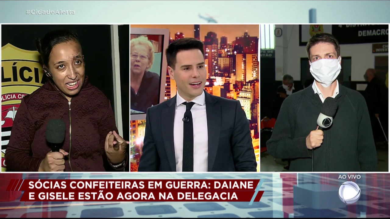 Confeiteiras em guerra: Daiane aguarda Gisele na porta da delegacia