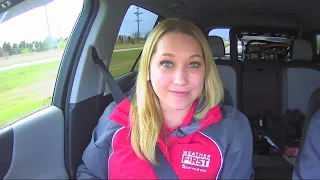 Meteorologist Tracy Hinson tracks storms brewing near New Florence Mo