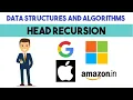 Head Recursion in Hindi Data Structure and Algorithm part - 3 in hindi for competitive coding