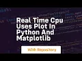 Real time cpu uses plot in python and matplotlib