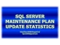 Maintenance Plan for Update Statistics Task in SQL Server