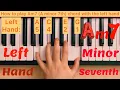 Piano Lesson 196 How to play Am7 A minor seventh chord with the left hand play along tutorial