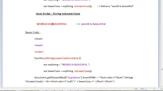 STRINGS TOLOWERCASE METHOD IN JAVA SCRIPT DEMO