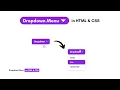 How to create simple Dropdown Menu in HTML CSS