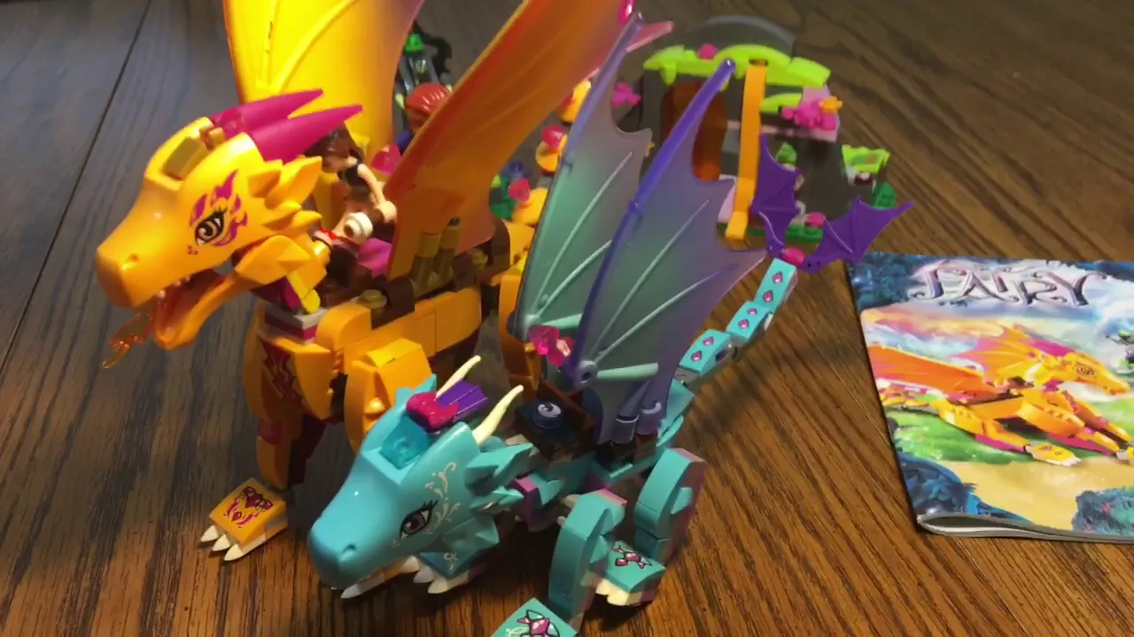 Lego Build Fire Dragon's Lava Cave #41175 Time-lapse build