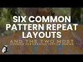 Six Common Pattern Repeat Layouts and the two most common for fashion textile design