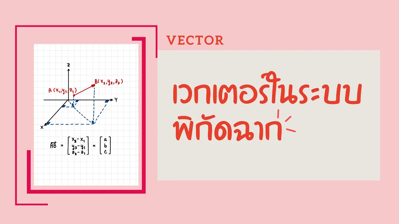 เวกเตอร์ | EP.1 เวกเตอร์ในระบบพิกัดฉาก