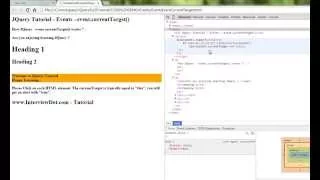 EVENT CURRENTTARGET IN JQUERY DEMO TAMIL