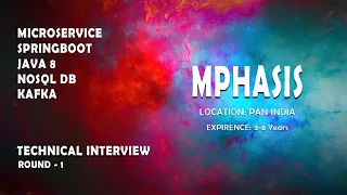 MPHASIS Java microservice spring boot real time interview Teams interview