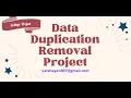 Data Duplication Removal Using Machine learning DeDuplication Project
