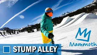 Mammoth Snowboarding Stump Alley Express to the Main Lodge to get on Gondola