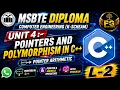 Lecture 2 Pointer Arithmetic in C Pointer Increment Decrement Unit 4 OOP MSBTE K-Scheme