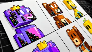 DIBUJO Friday Night Funkin' corrupted Vs Pibby Super Bear Adventure | Baaren Glitched vs Baaren