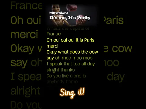 Horror Skunx - It's me, It's Verity (Mini Karaoke) #karaoke #singalong #cover #itsmeitsverity