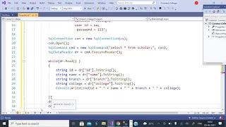 ADO Net Console application