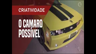 Marceneiro constrói em casa seu Camaro amarelo