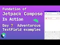 jetpack compose textfield example jetpack compose outlined text field basic text field day7