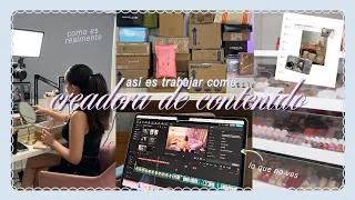 Un día en mi vida *productivo* como creadora de contenido de tiempo completo (realista) 📸💕📦