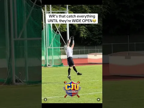 Receivers that catch everything except WIDE OPEN PASSES🤣 #shorts #coachjohnson #thaddboii
