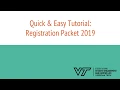 Quick Easy Tutorial VT Registration Packet