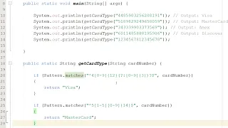 How to Detect Credit Card Type Using Java