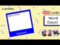 Live-code a word count app with us JavaScript HTML CSS