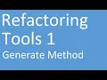 Refactoring 1 Generate Method