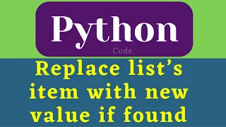 Replace list s item with new value if found