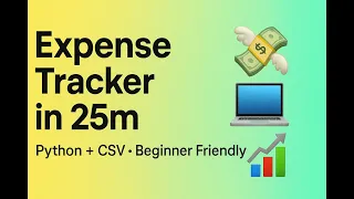 Python Mini Project Build a Personal Expense Tracker in 25 Minutes