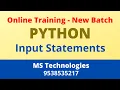 Python Tutorial input vs raw - input function Python 2 python 3 MS Technologies
